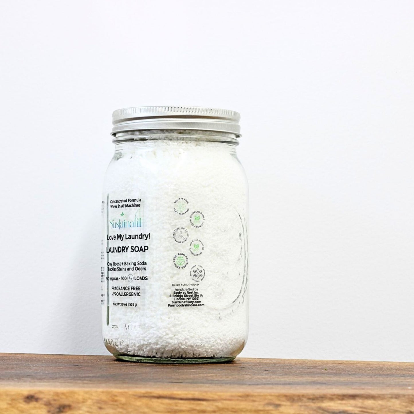 I LOVE MY LAUNDRY! Fragrance Free Biodegradable Laundry Soap 50-100 LOADS