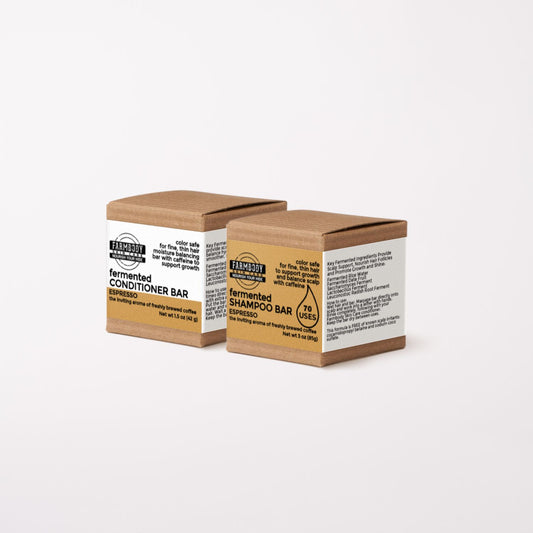 zero waste caffeinated rice water shampoo and conditioner bars for hair growth