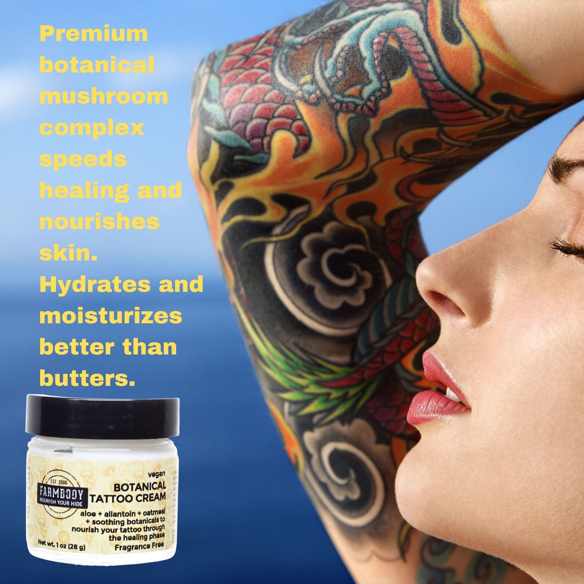 Botanical Tattoo Cream Aftercare | Fragrance Free| Vegan