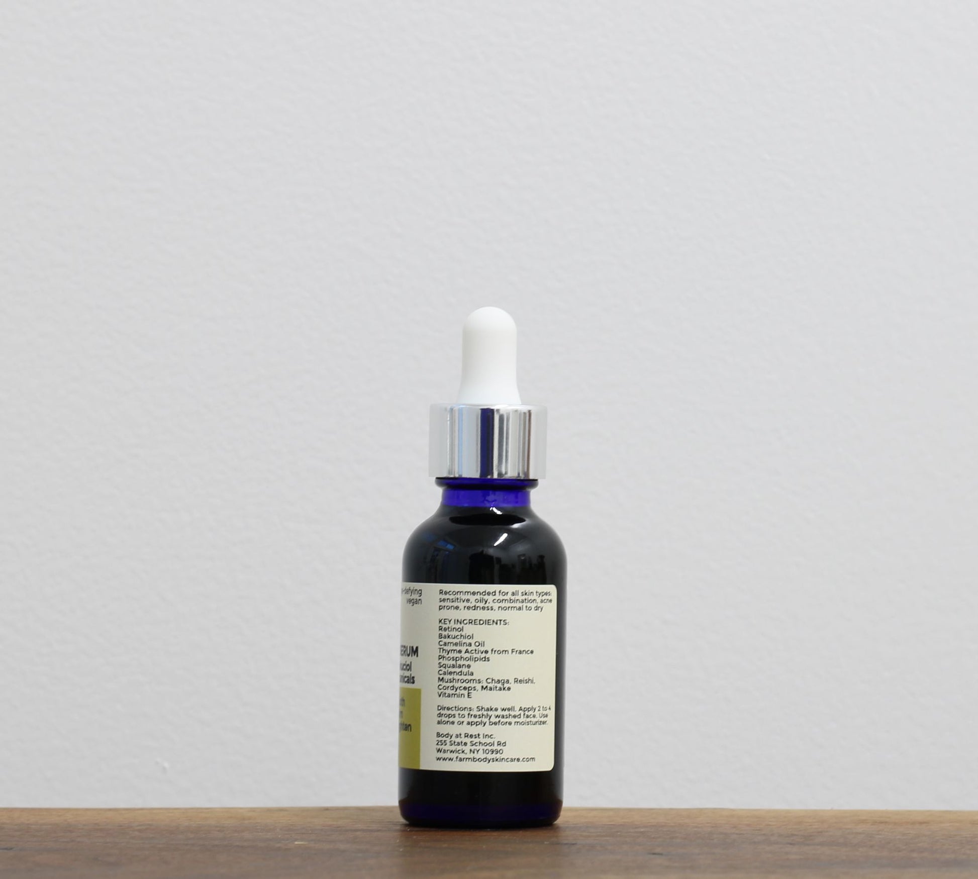 Retinol and Bakuchiol serum to stimulate vitamin A receptors in the skin for the ultimate anti-aging serum