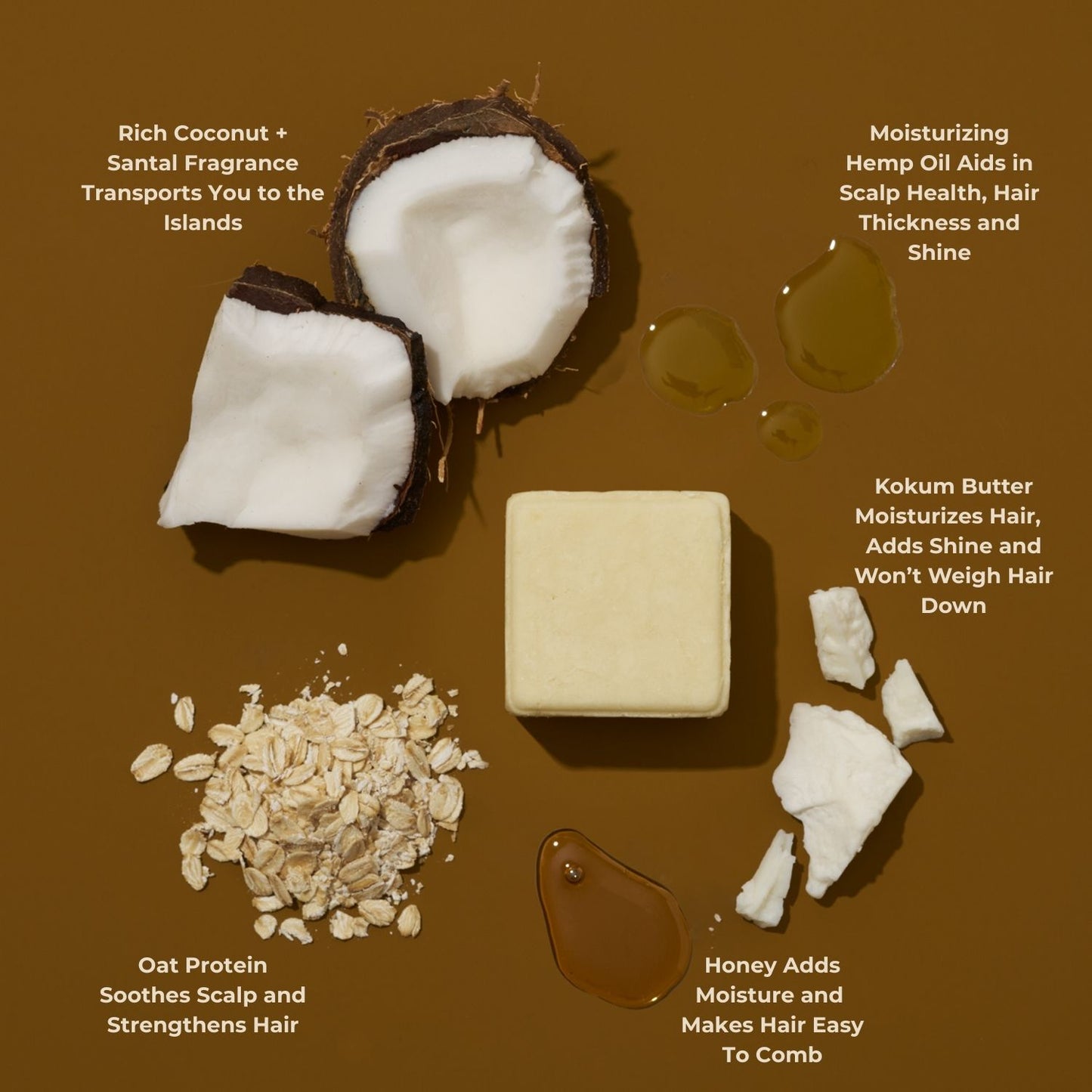 Fermented Rice Water Shampoo Bar | Santal + Coconut