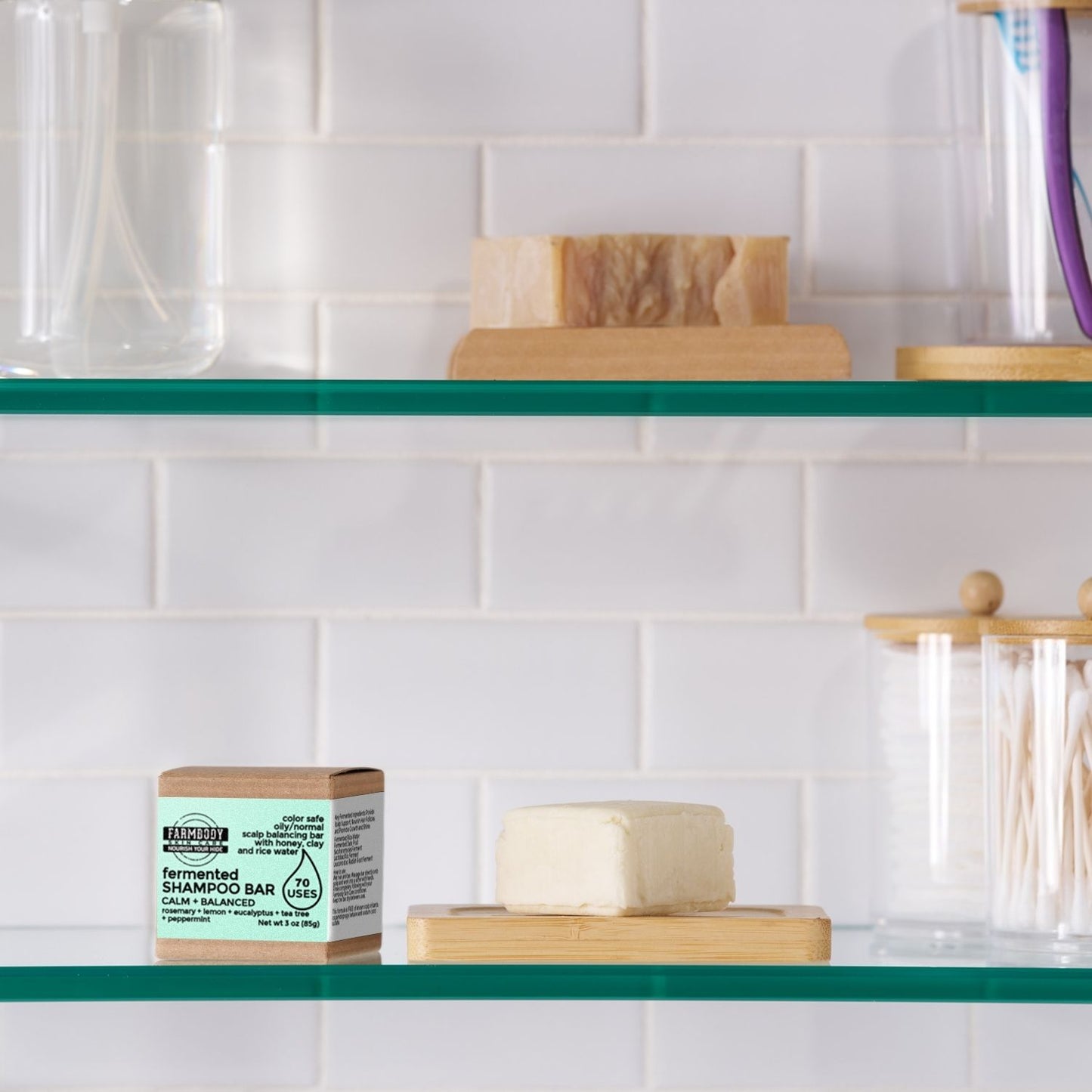 Fermented Rice Water Shampoo Bar for Calm and Balanced Scalp