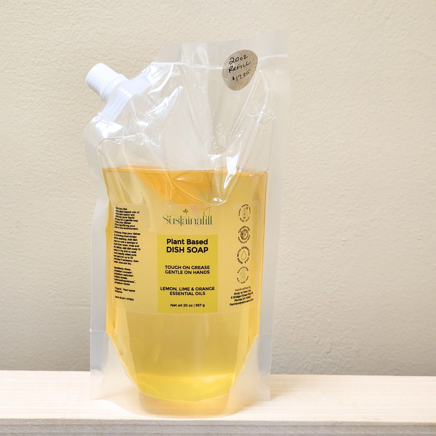 Liquid Dish Soap | Refillable & Biodegradable | Glass Bottle