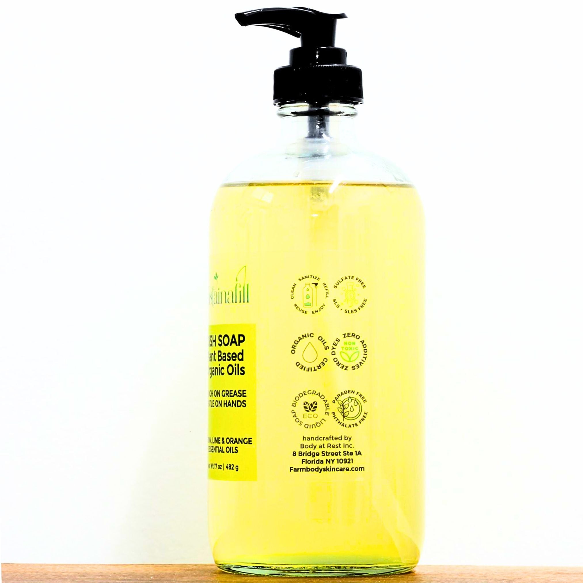 Liquid Dish Soap | Refillable & Biodegradable | Glass Bottle