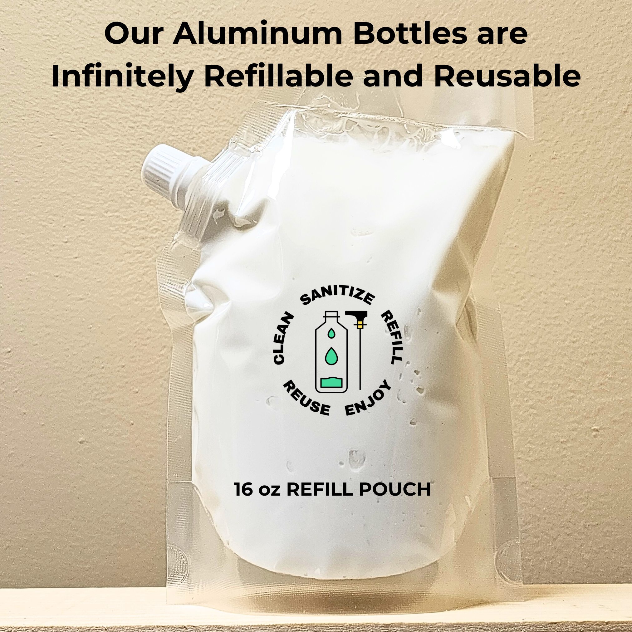 Farmbody Skin Care Refill Pouch for aluminum bottle 16 oz