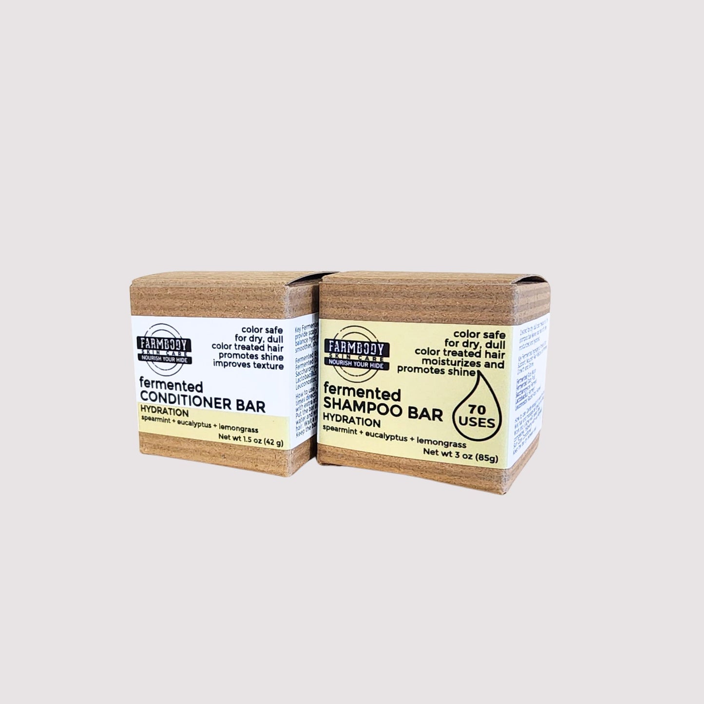 Shampoo and Conditioner Bar set for Maximum Hydration