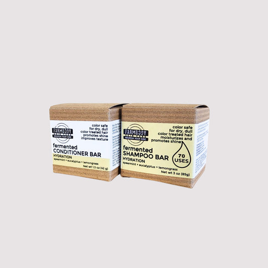 Shampoo and Conditioner Bar set for Maximum Hydration