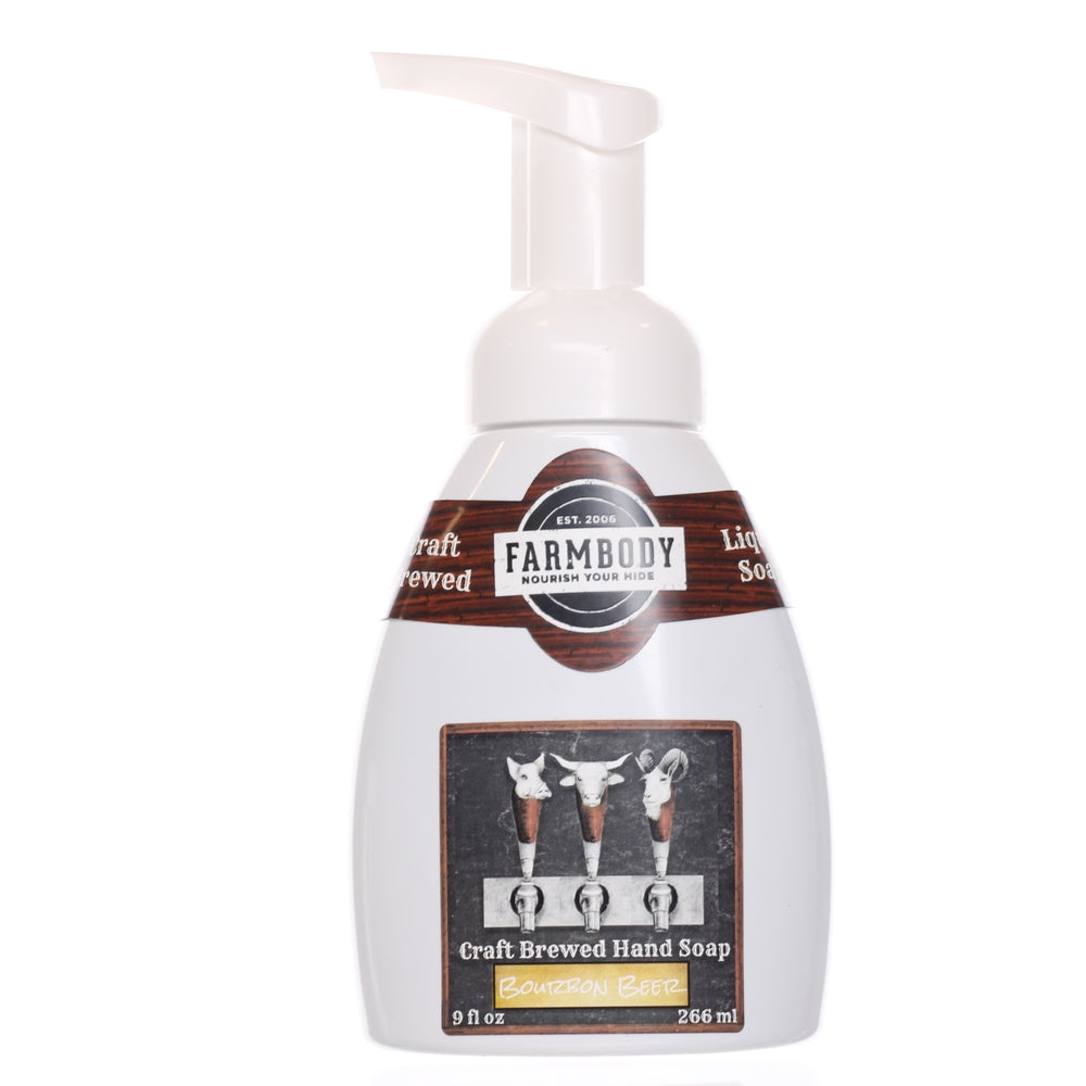 Farmbody Foaming Hand Soap Handcrafted with Craft Beer in Bourbon Beer