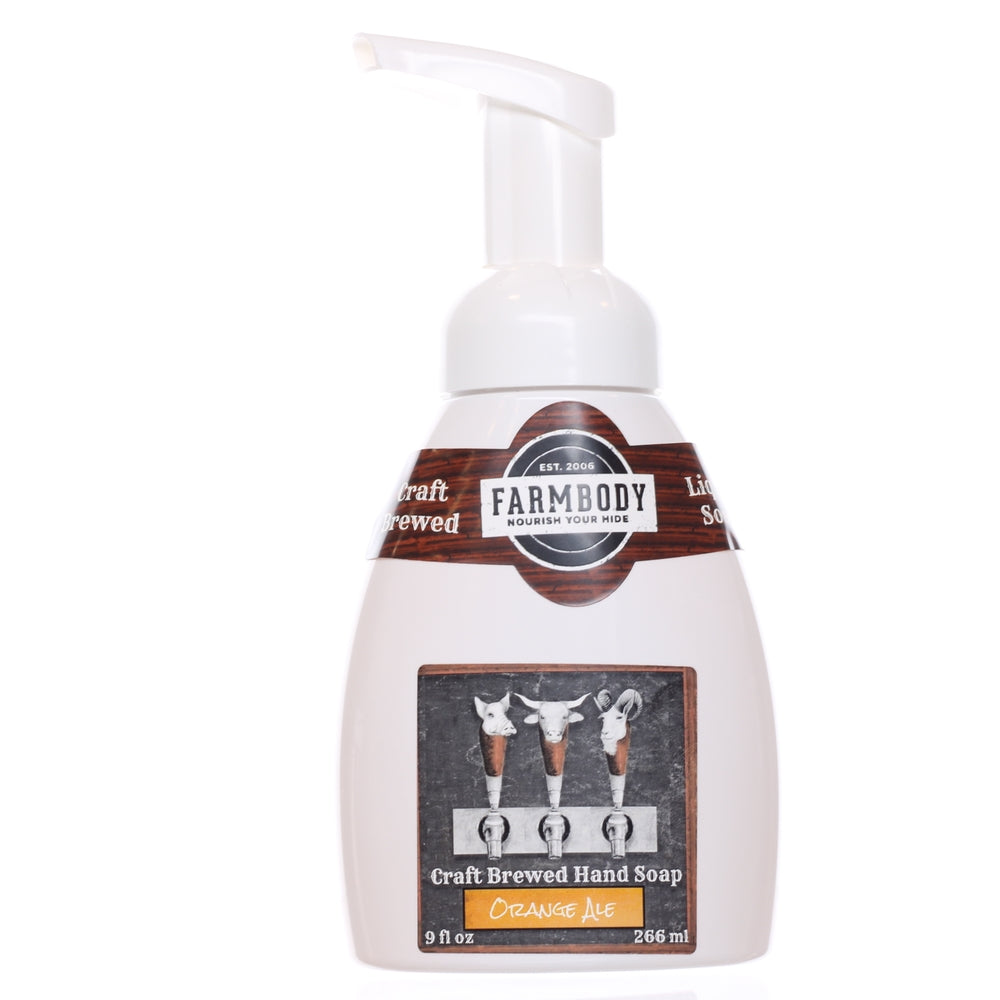 Farmbody Foaming Hand Soap Handcrafted with Craft Beer in Orange Ale