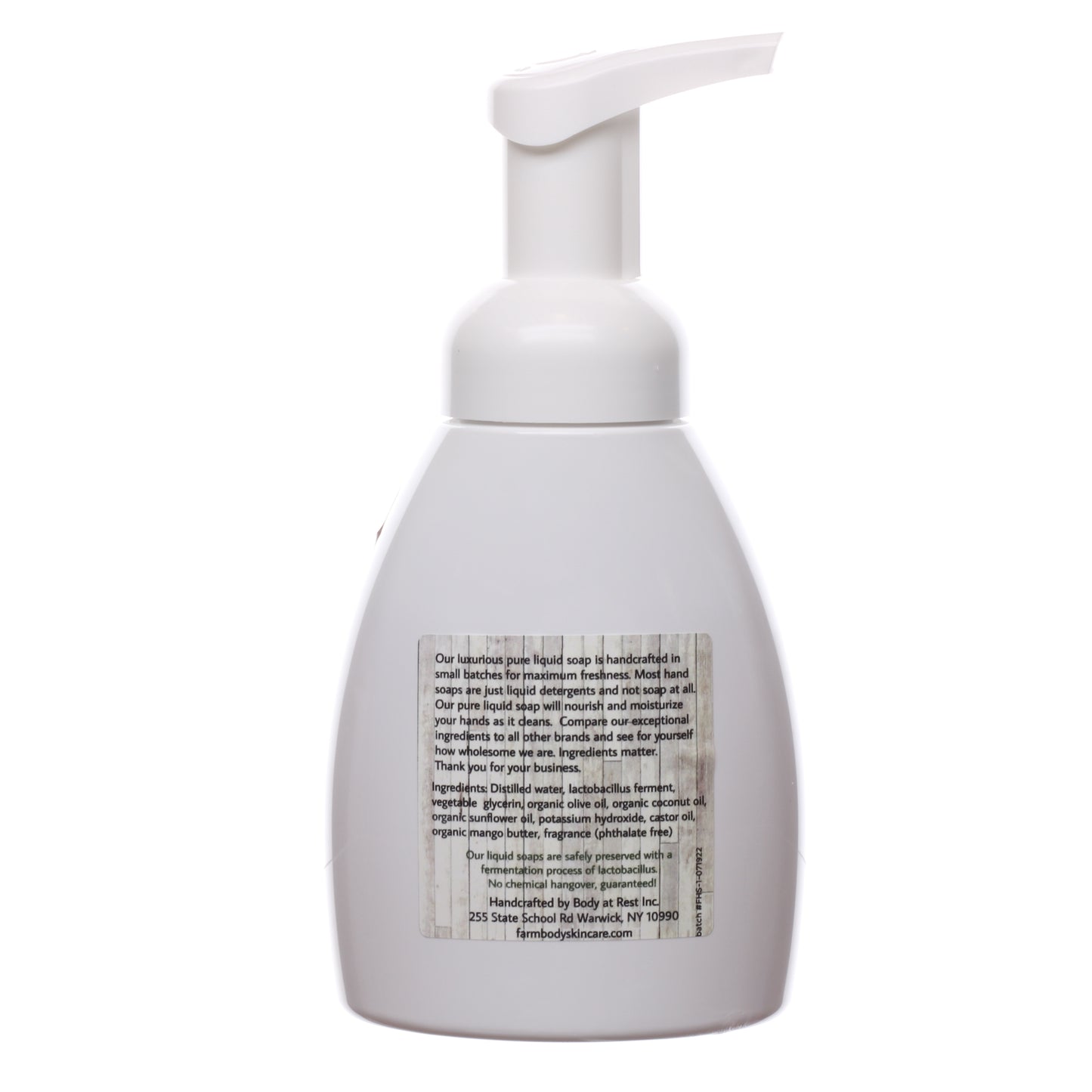 Jabón de manos espumoso artesanal