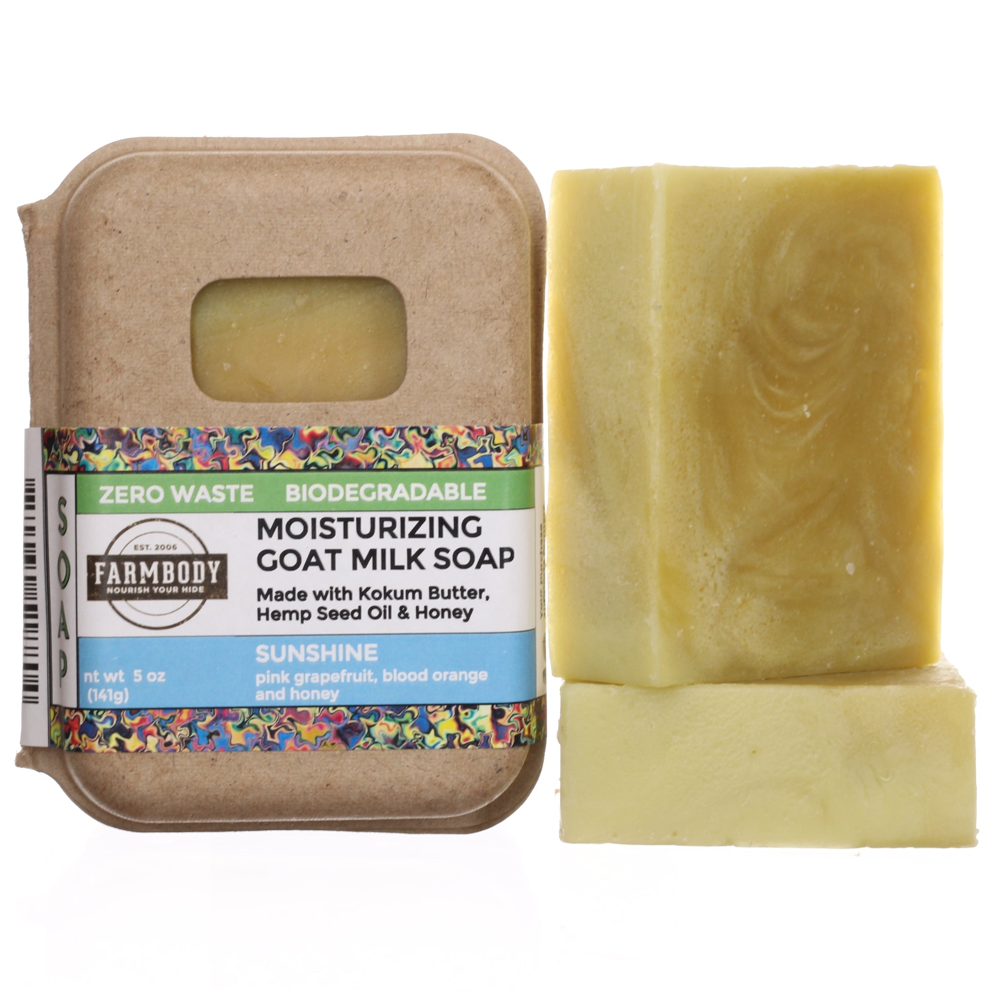 Moisturizing Goat Milk Bar Soap for Dry Sensitive Skin | SUNSHINE - Farmbody