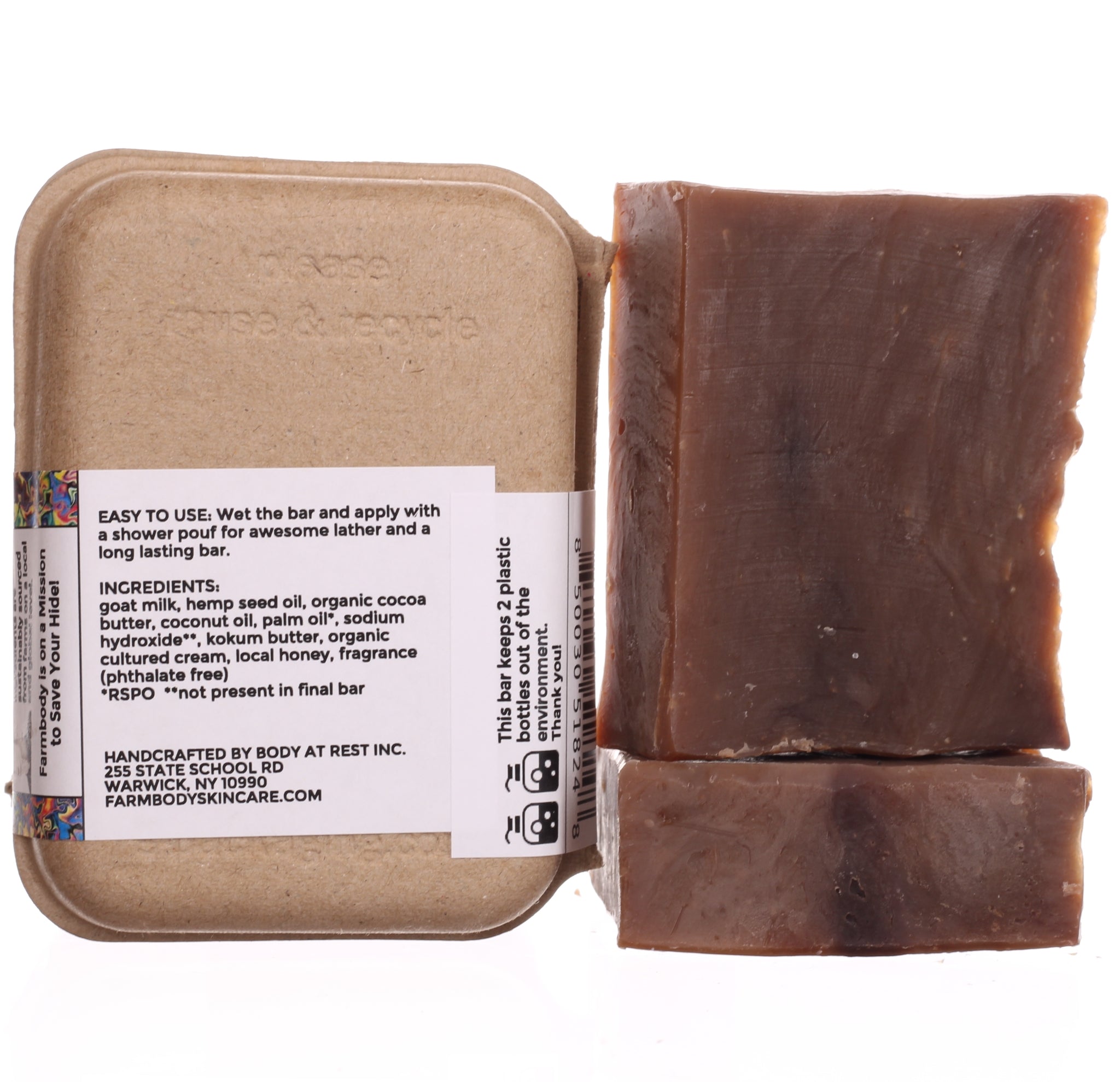 Moisturizing Goat Milk Bar Soap for Sensitive Skin | Honey Vanilla - Farmbody