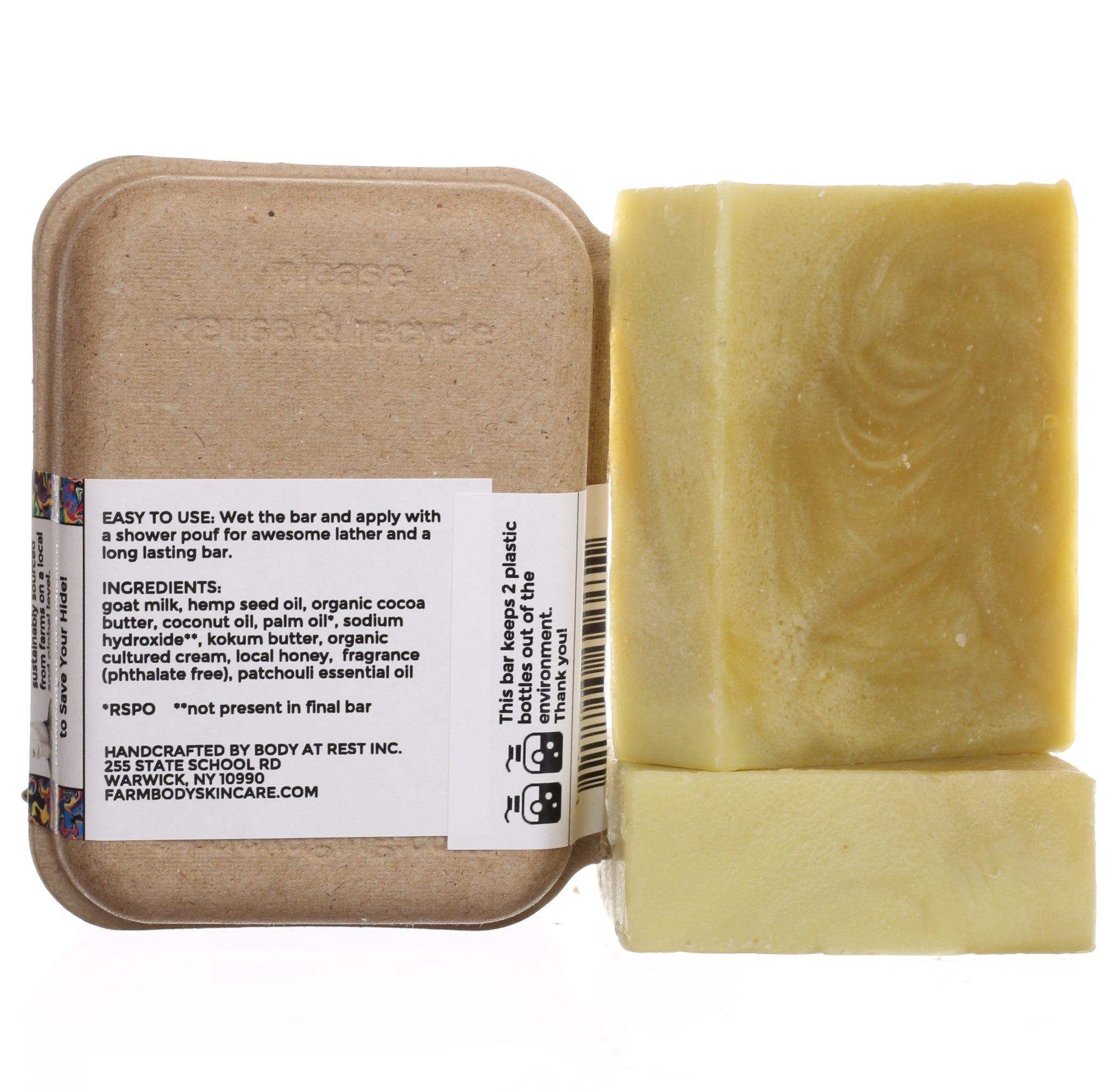 Moisturizing Goat Milk Bar Soap for Sensitive Skin | PATCHOULI OUD WOOD - Farmbody