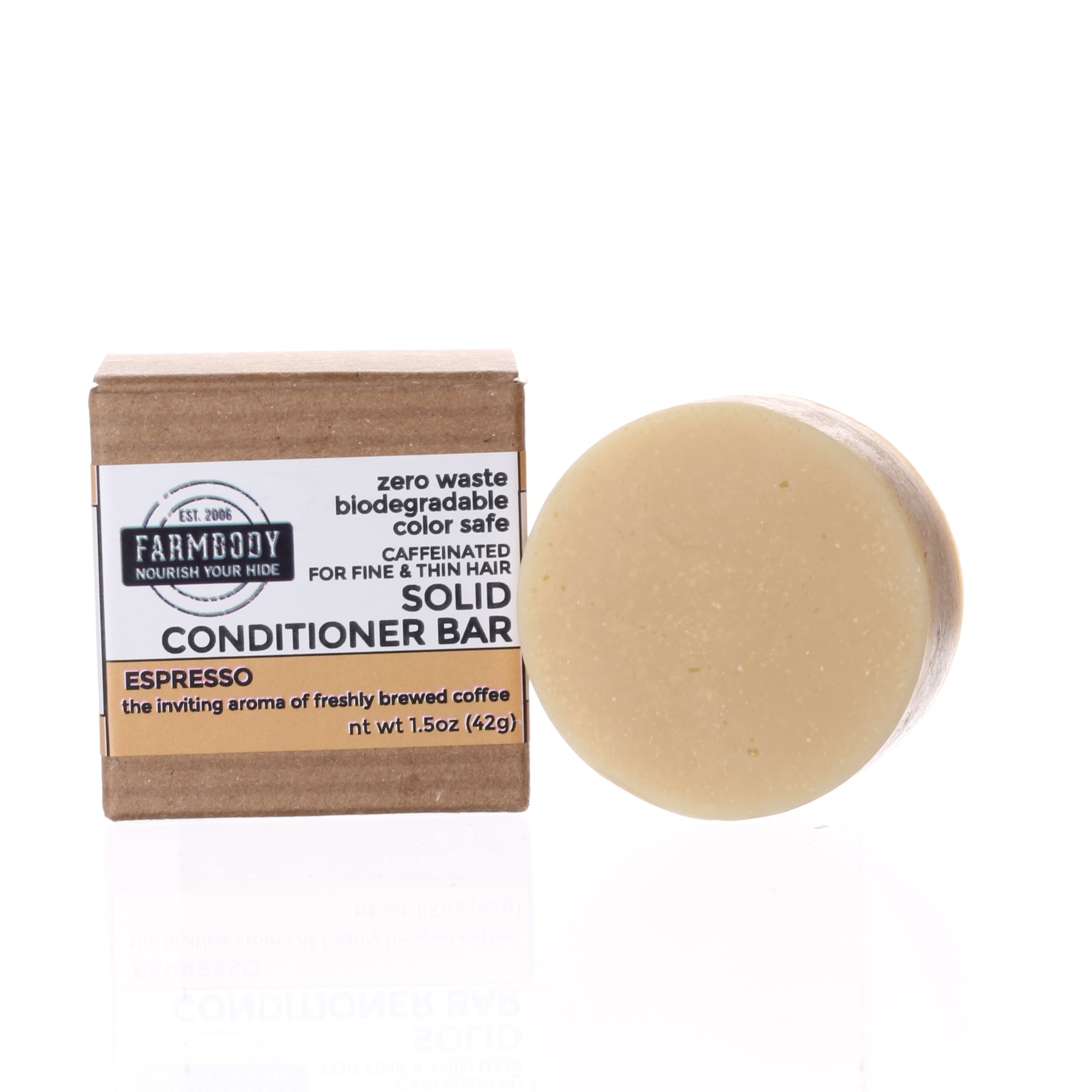Farmbody Caffeinated Solid Conditioner Bar for Fast Hair Growth for thin hair for fine hair