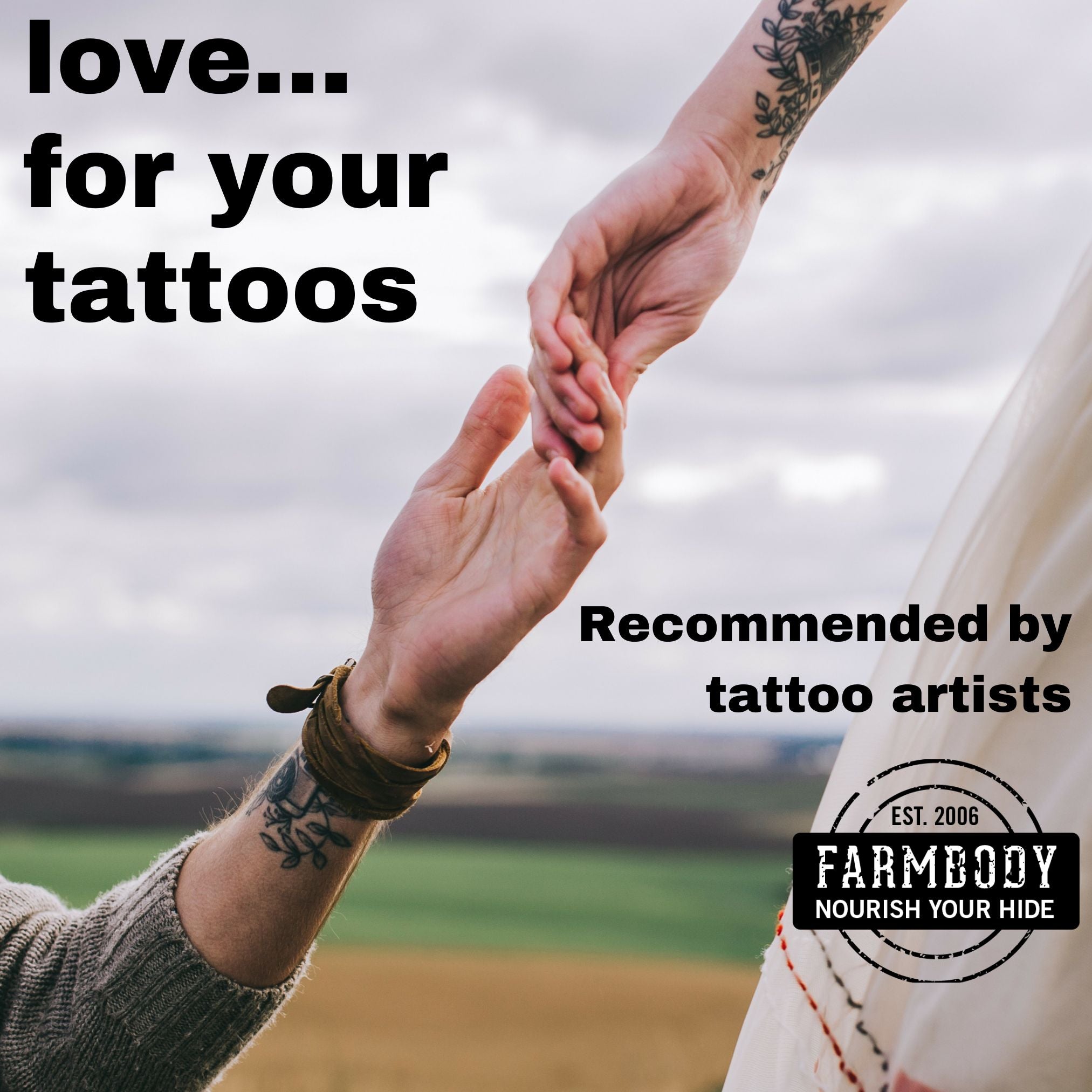 Farmbody tattoo aftercare gives love for your tattoos