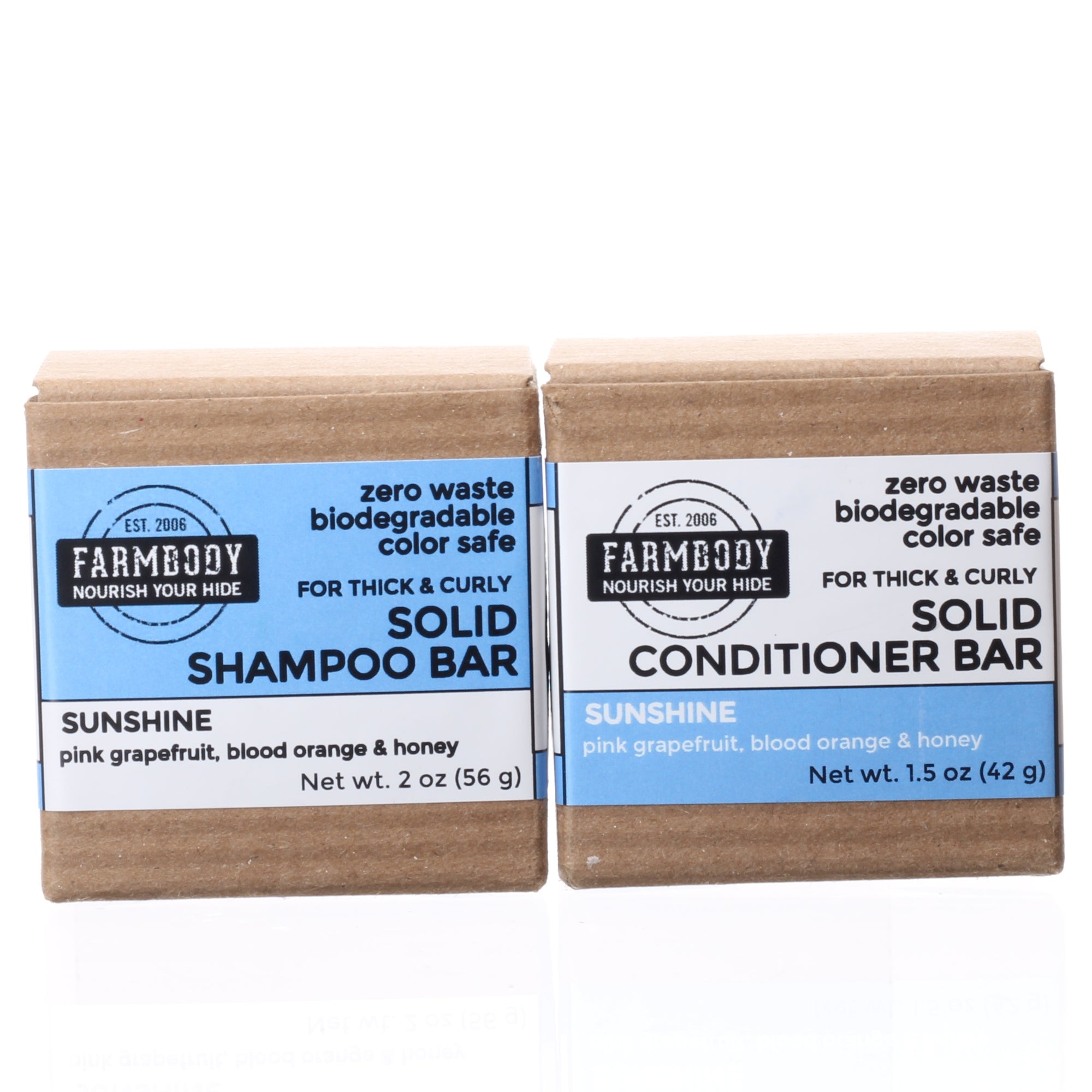 Farmbody solid shampoo and conditioner bar set for thick and or curly hair biodegradable color safe silicone free sulfate free