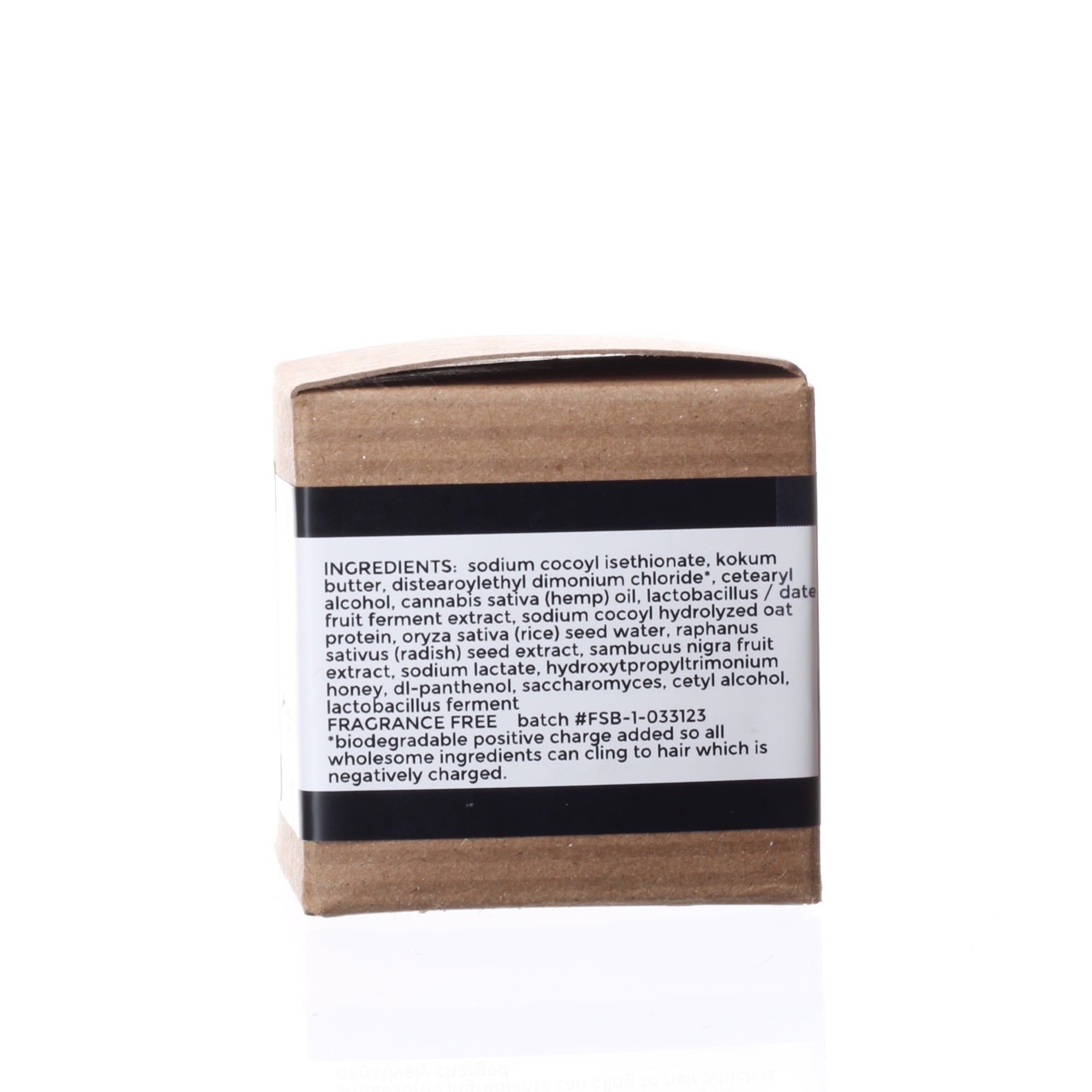 Farmbody Zero Waste Solid Shampoo Bar Fragrance Free ingredients for sensitive scalps skin