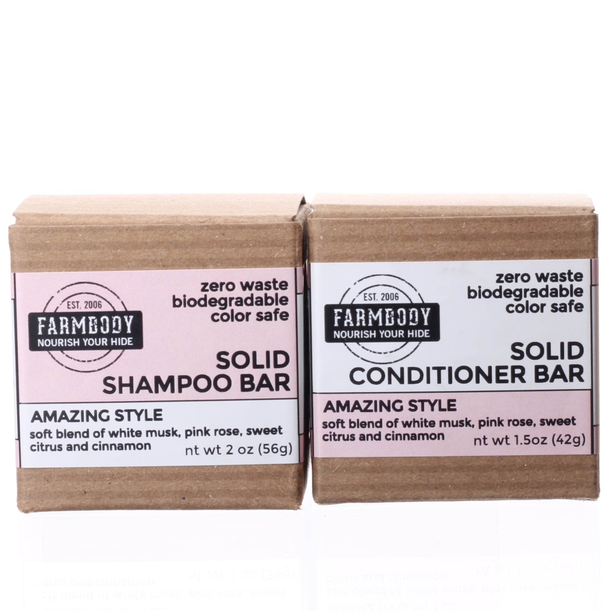 Farmbody solid shampoo and conditioner bar set amazing style sulfate free silicone free