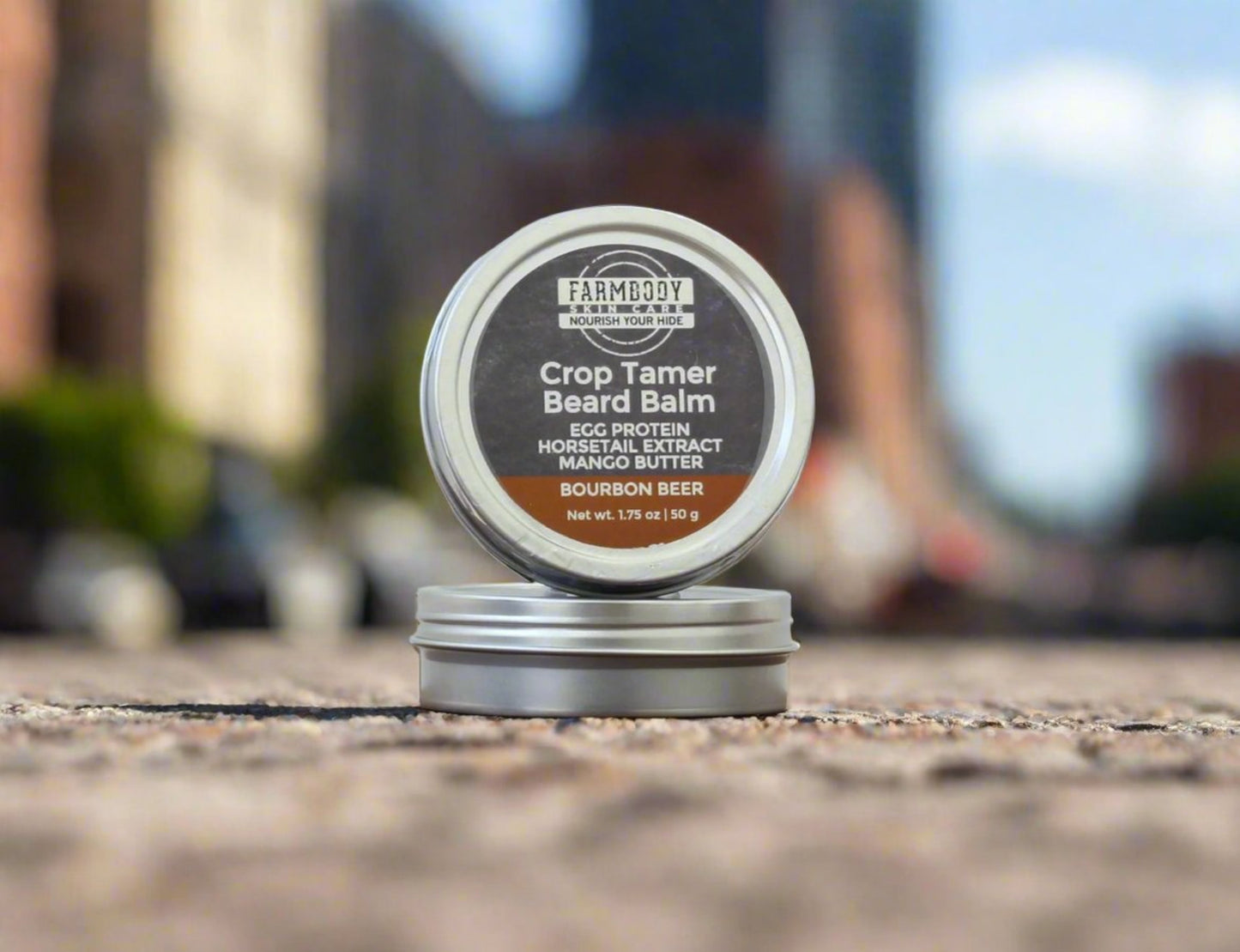 Crop tamer beard balm with egg protein horsetail extract and mango butter for the best way to condition your beard
