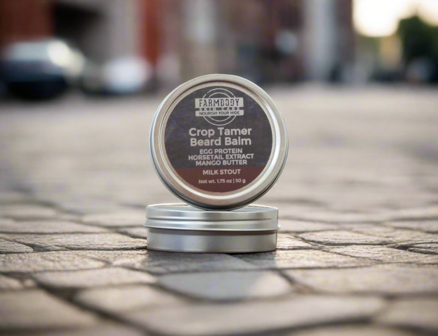Crop tamer beard balm with egg protein horsetail extract and mango butter for the best way to condition your beard
