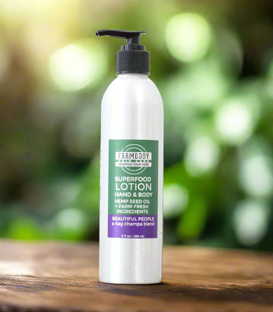 Goat milk lotion with superfoods for smooth nourished skin