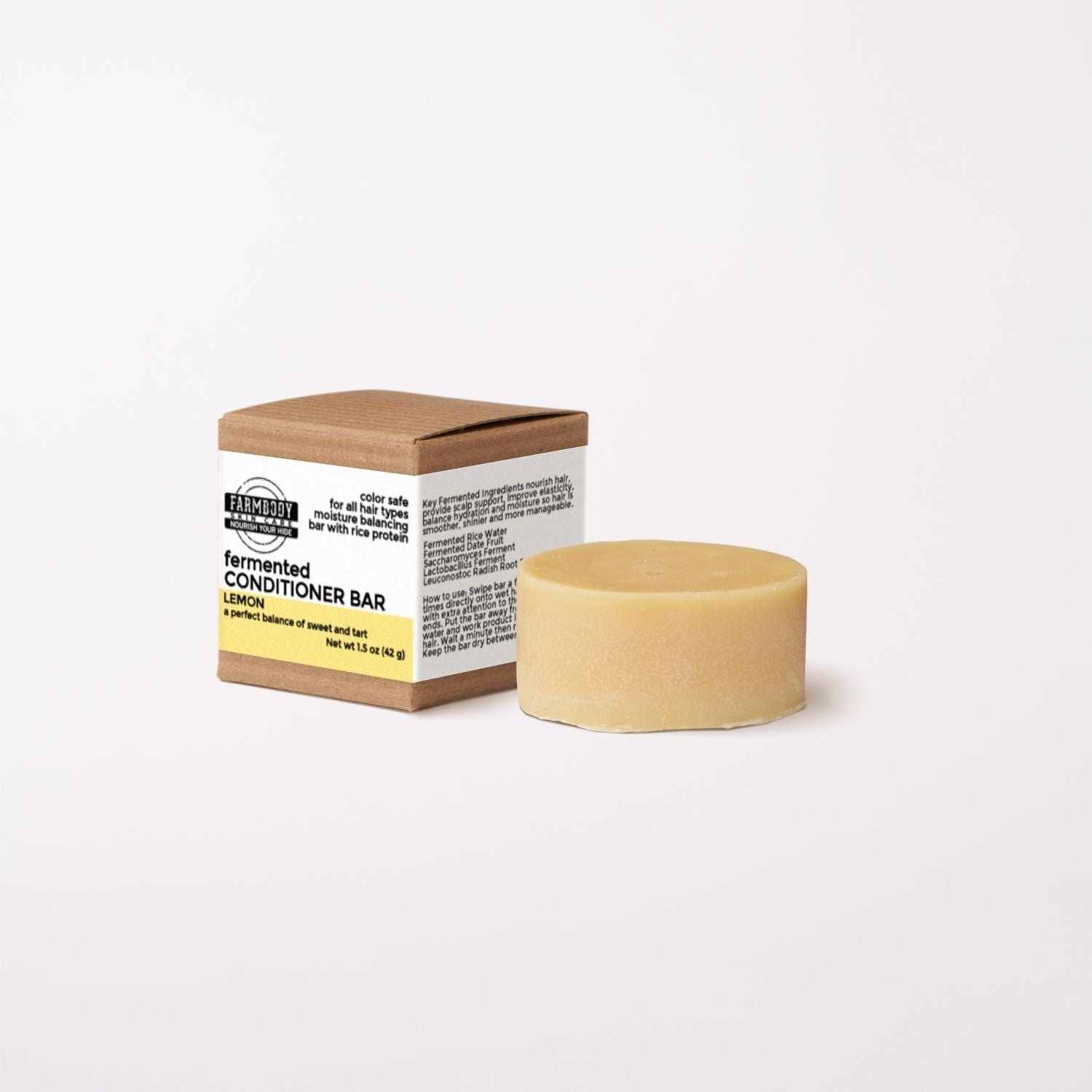 silicone free solid conditioner bar best for sensitive skin and it smells like lemon curd