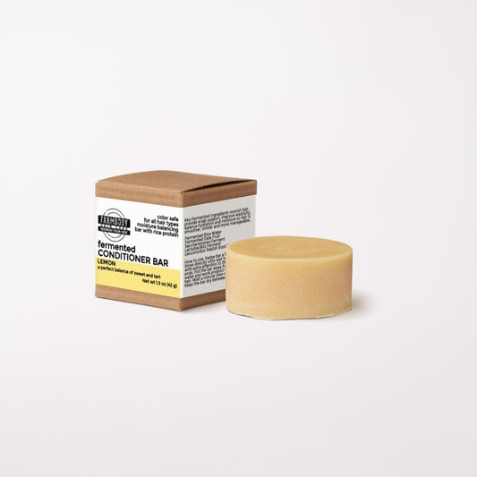 silicone free solid conditioner bar best for sensitive skin and it smells like lemon curd