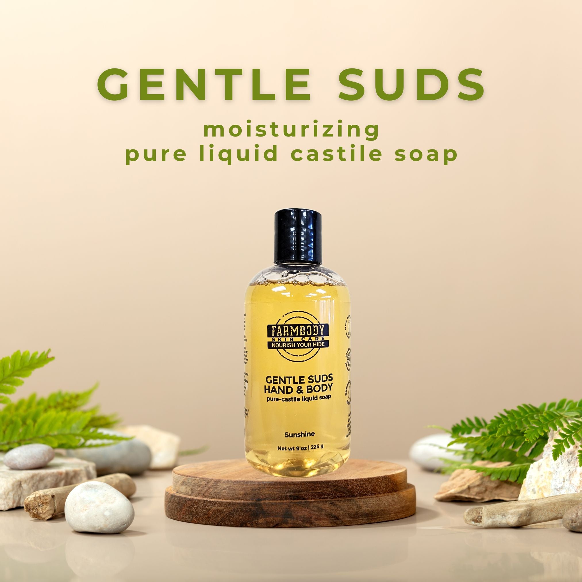 Pure Liquid Castile Soap | Gentle Suds for Hands and Body