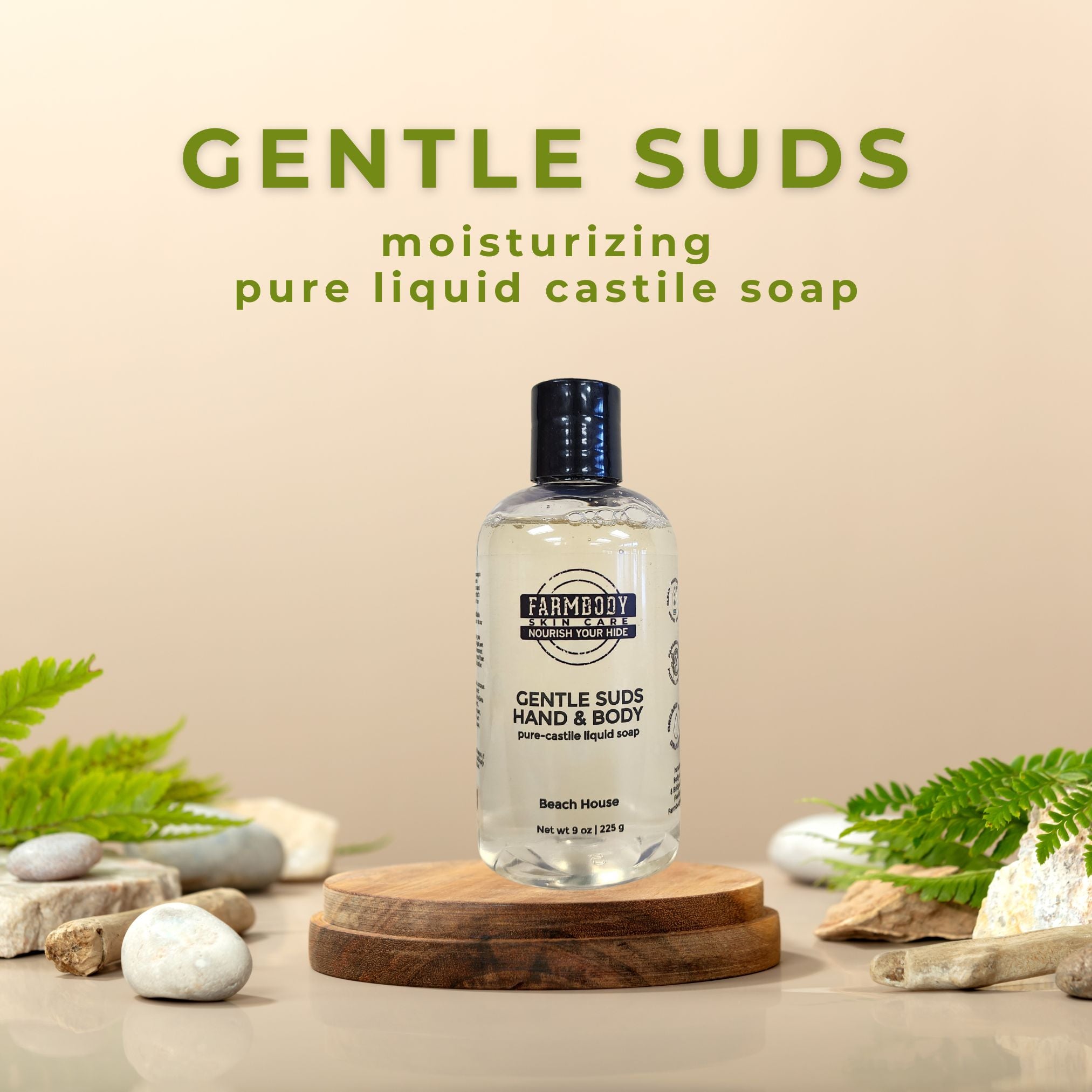 Pure Liquid Castile Soap | Gentle Suds for Hands and Body