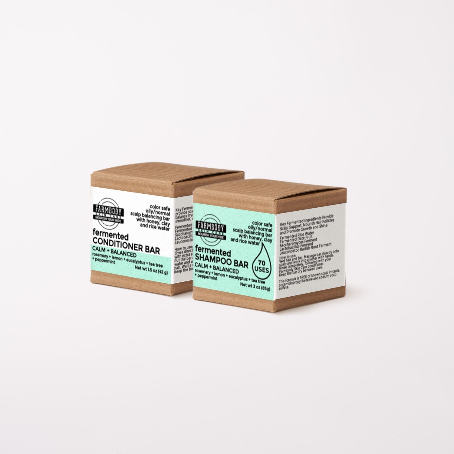 Rice Water Shampoo and Conditioner Set for Calm Scalp – Farmbody