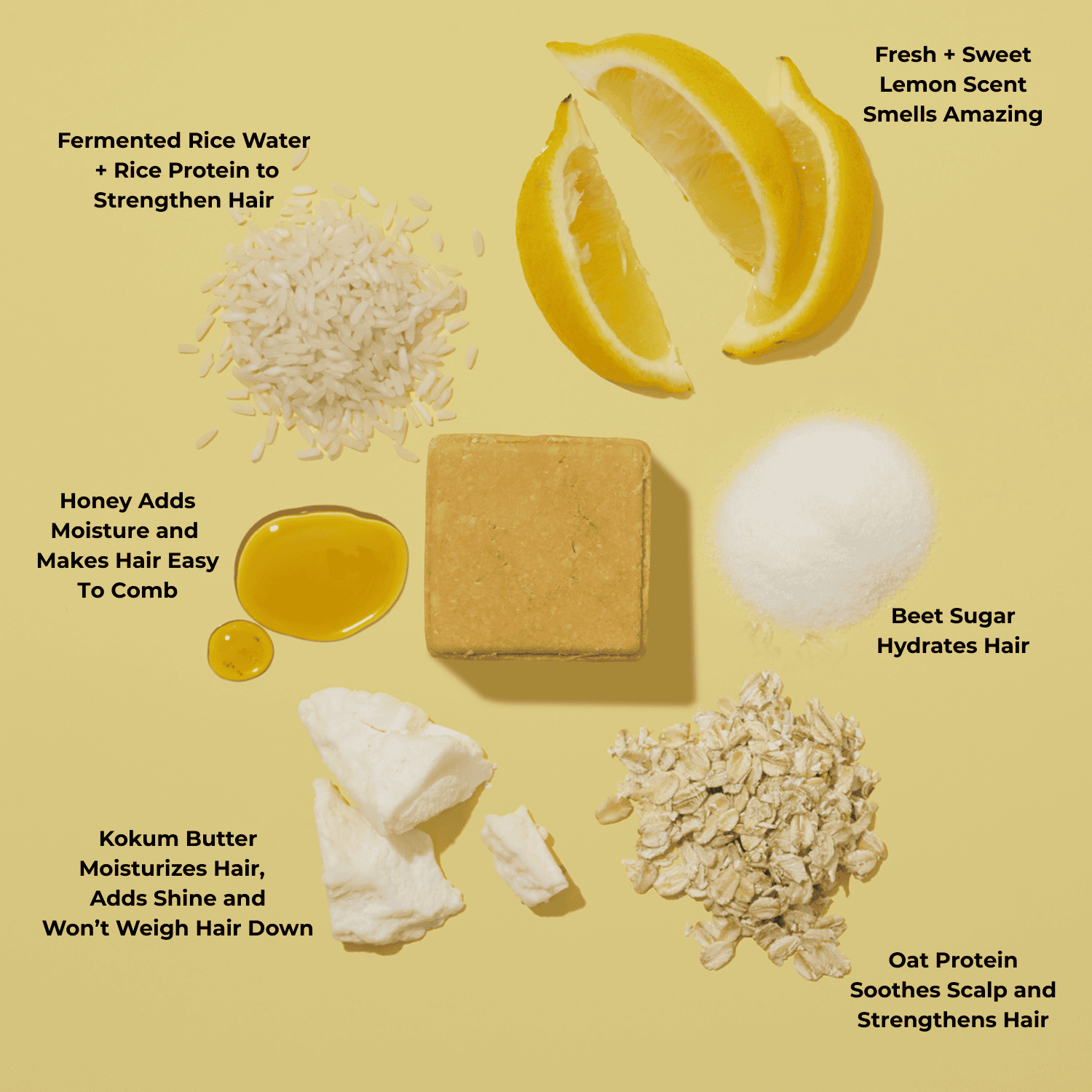 Champú sólido Zero Waste | Sin sulfatos | Crema de limón
