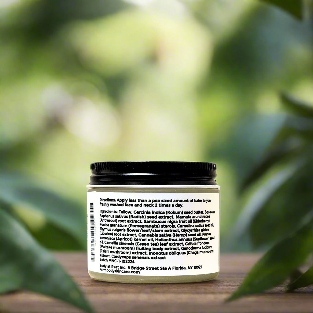 Tallow Skin Care Whipped Tallow Balm for Acne Prone Skin Ingredient list Farmbody Skin Care