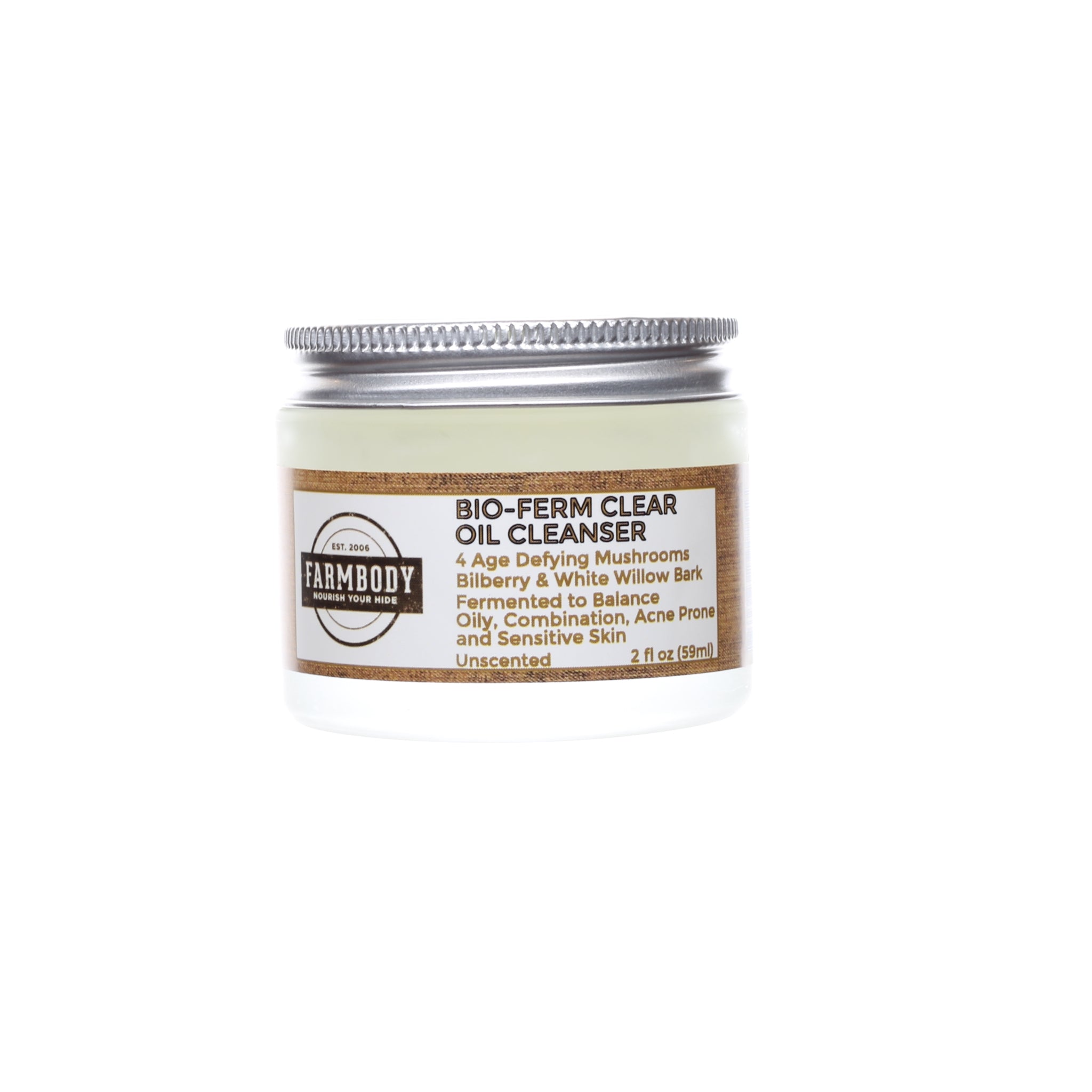 Mushroom Skin Care Oil Gel Cleanser for acne and to Lighten and Brighten Skin Farmbody Skin Care