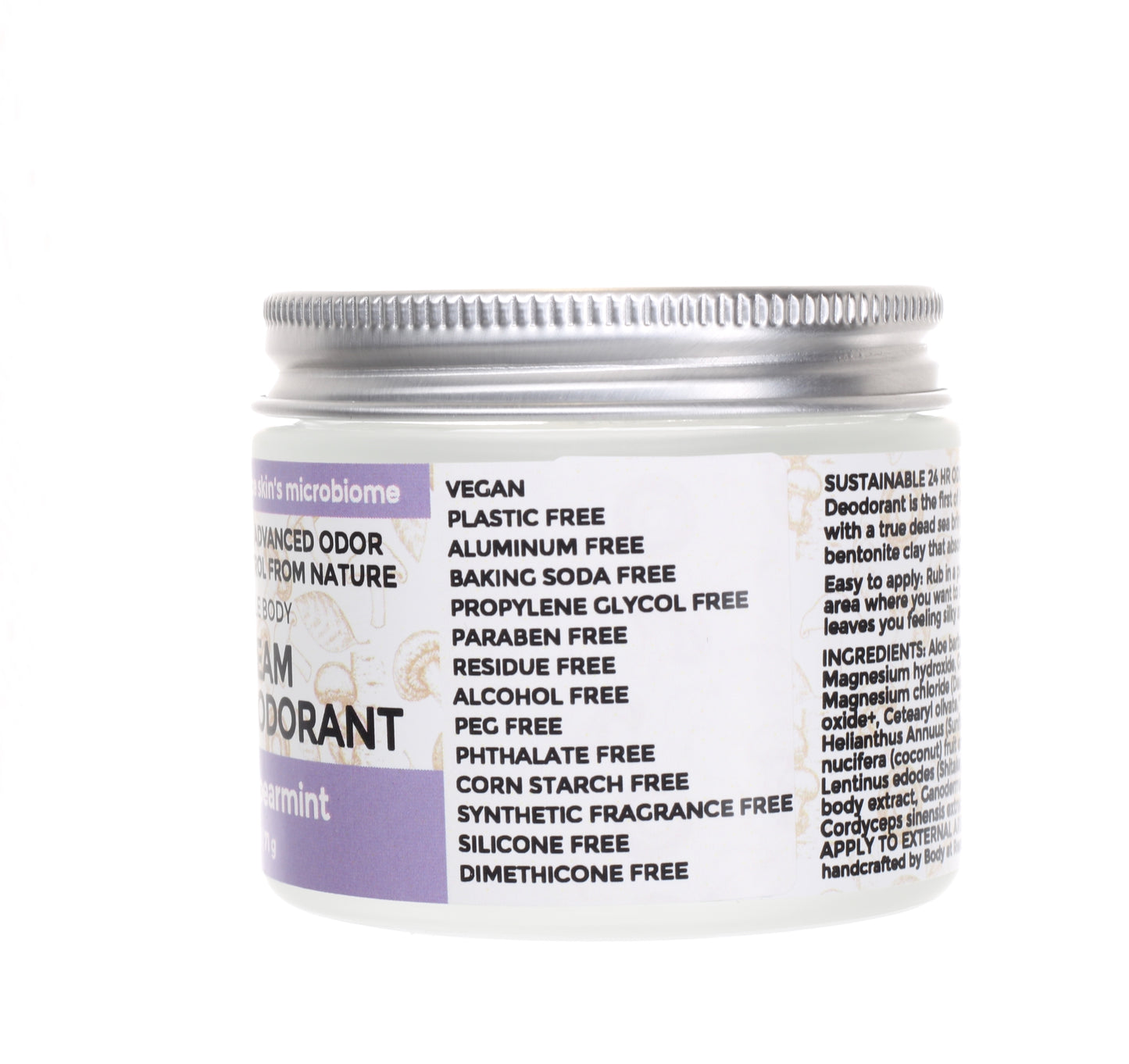 Cream Deodorant with Magnesium | Baking Soda and Aluminum Free