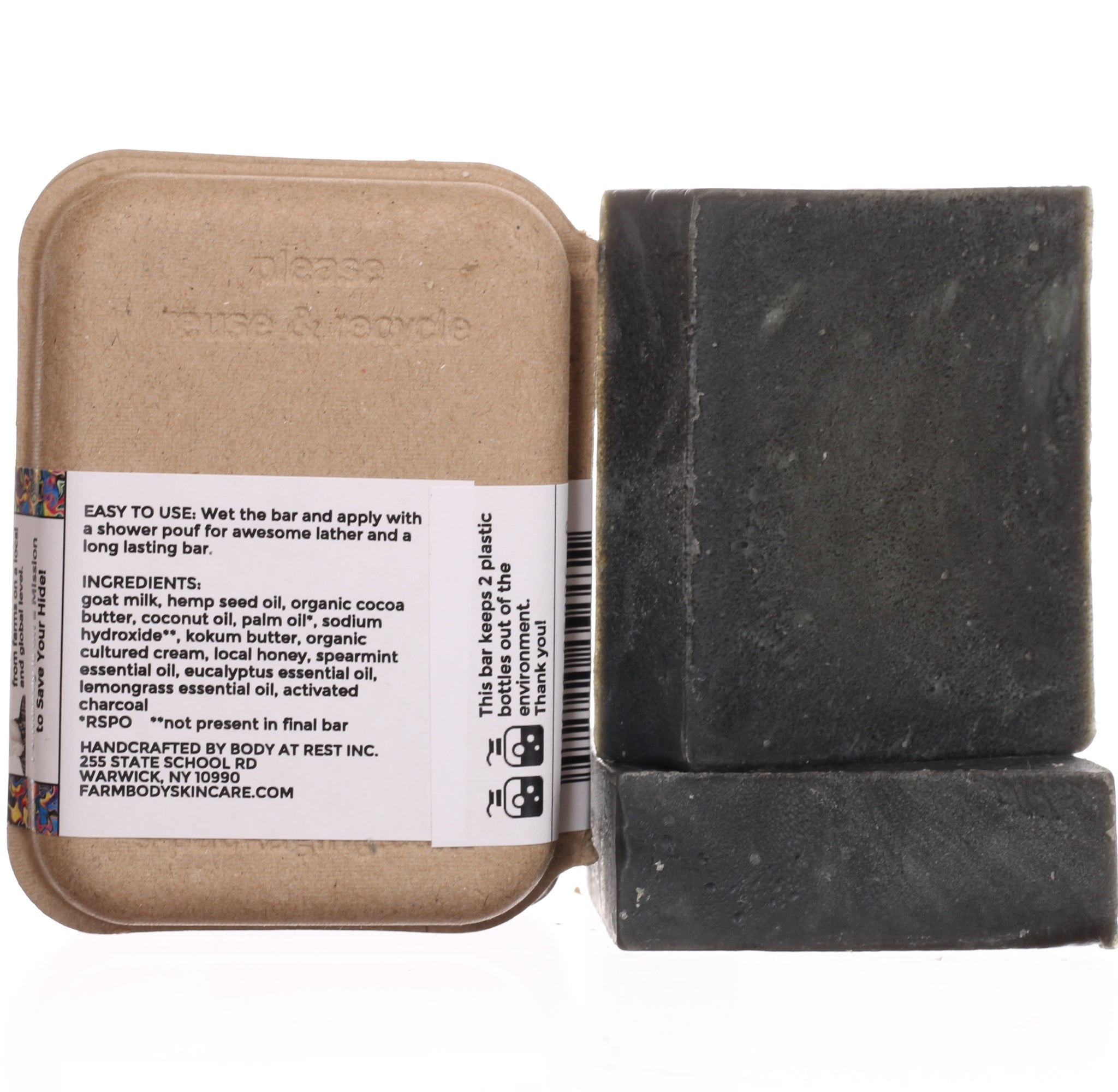 Moisturizing Goat Milk Bar Soap for Dry Sensitive Skin | DARK STAR - Farmbody