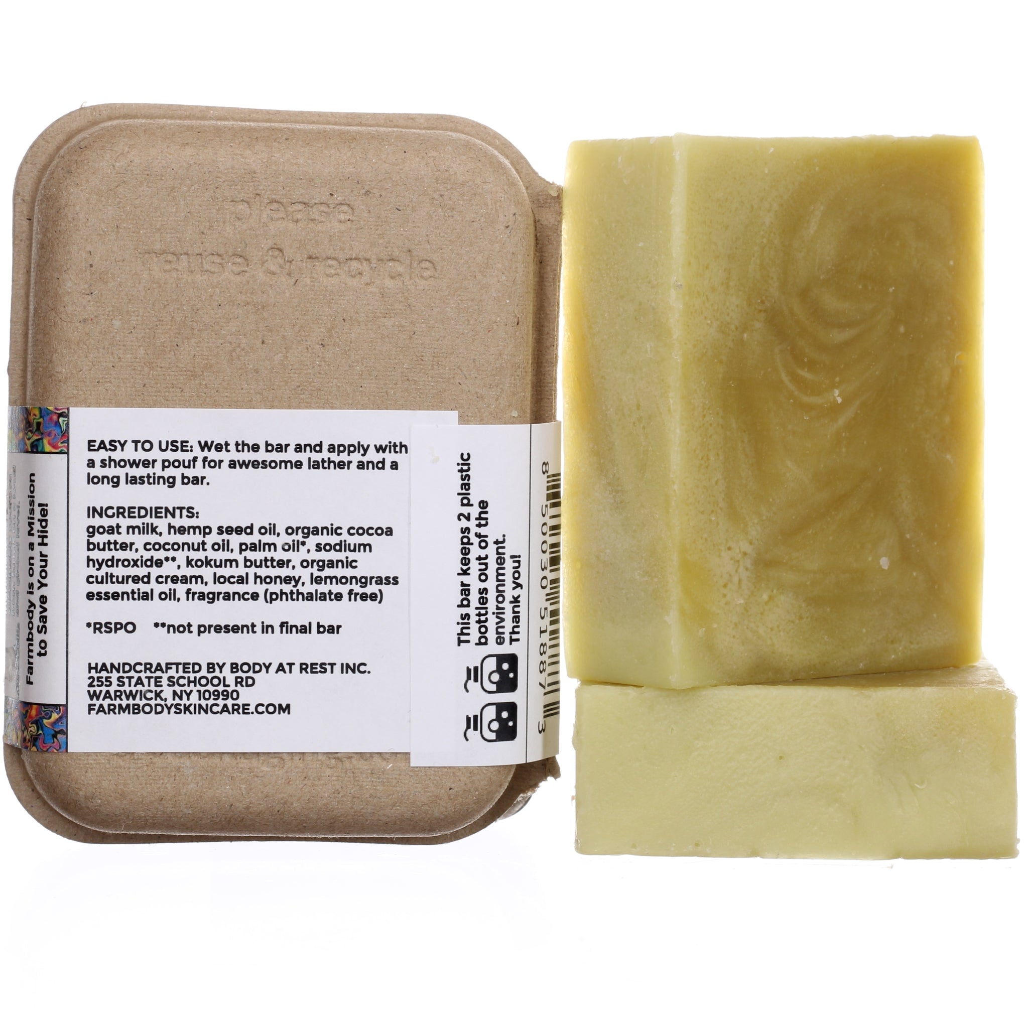 Moisturizing Goat Milk Bar Soap for Sensitive Skin | BOOTLEG - Farmbody