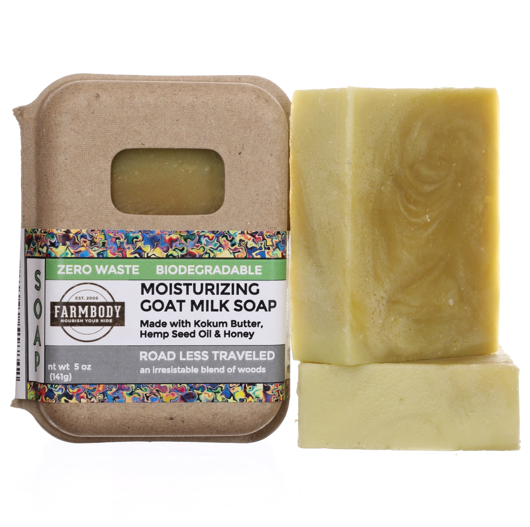 Moisturizing Goat Milk Bar Soap for Sensitive Skin | ROAD LESS TRAVELED - Farmbody