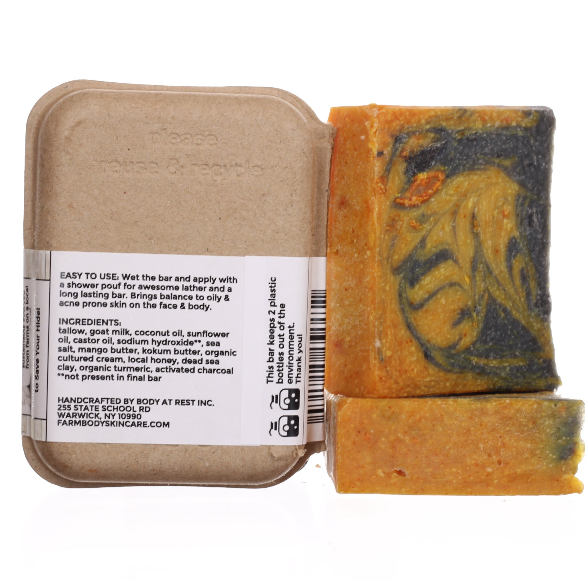Sea Salt Soap for Oily and Acne Prone Skin | Unscented for Face and Body