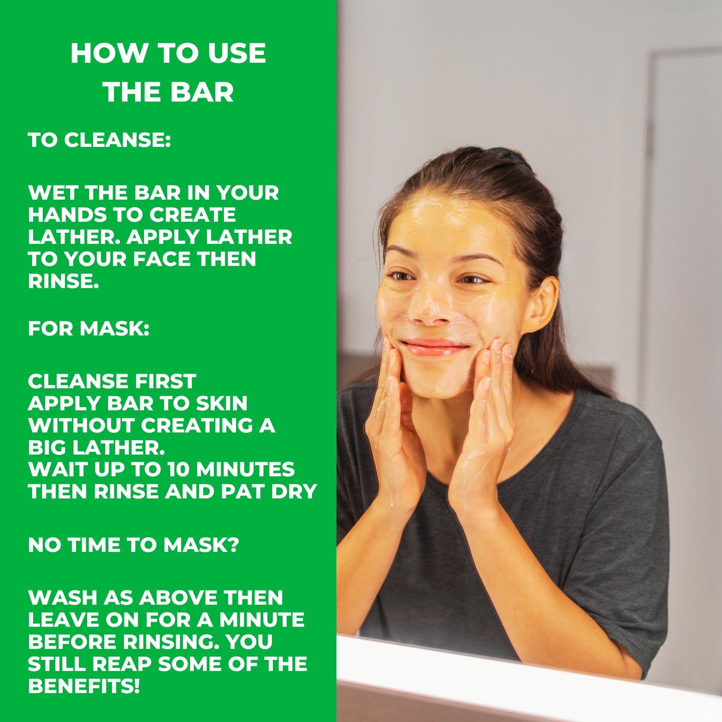 The Dew Good | Limpiador facial sólido botánico + mascarilla