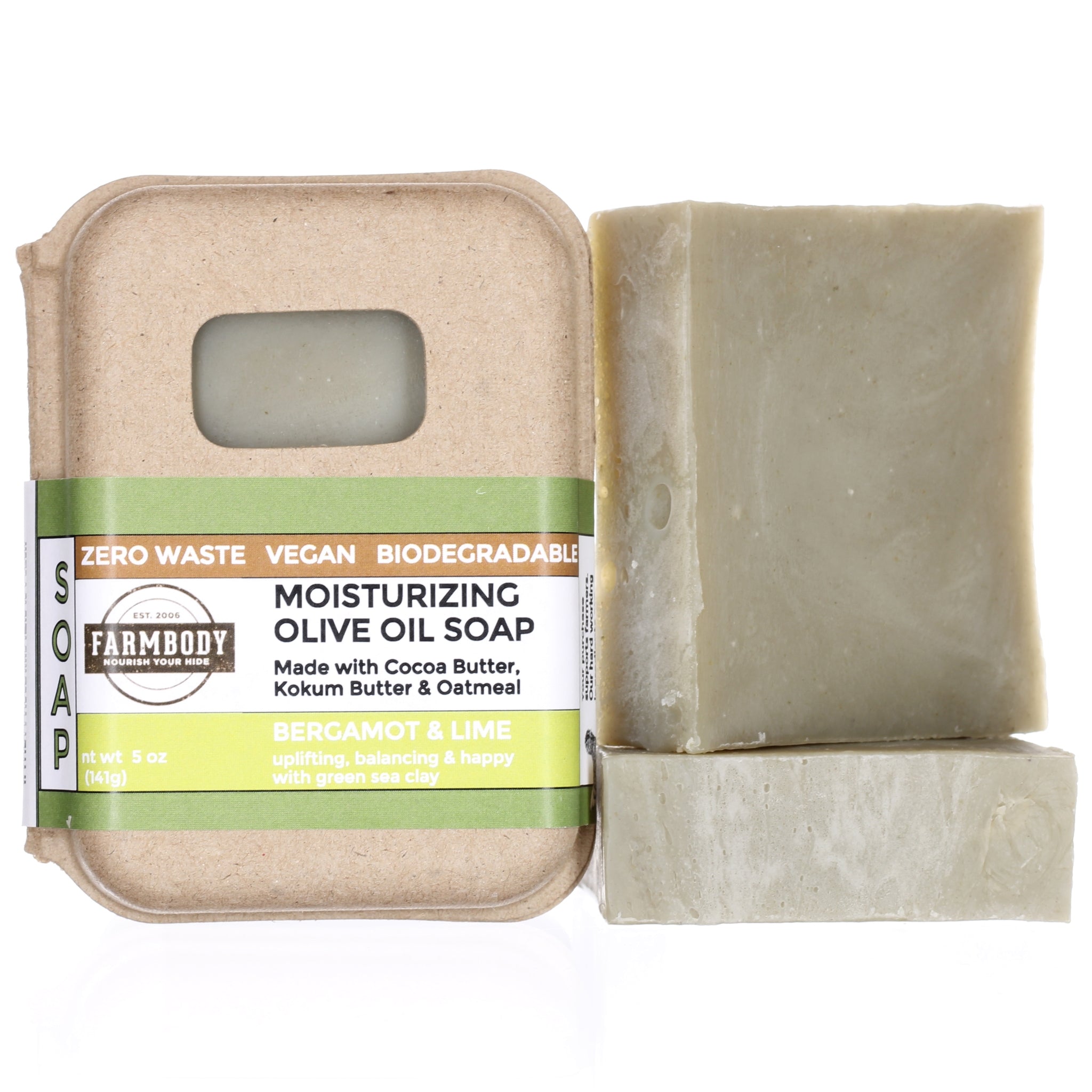 Moisturizing Vegan Olive Oil Soap Benefits for Dry Skin | Bergamot Lime - Farmbody
